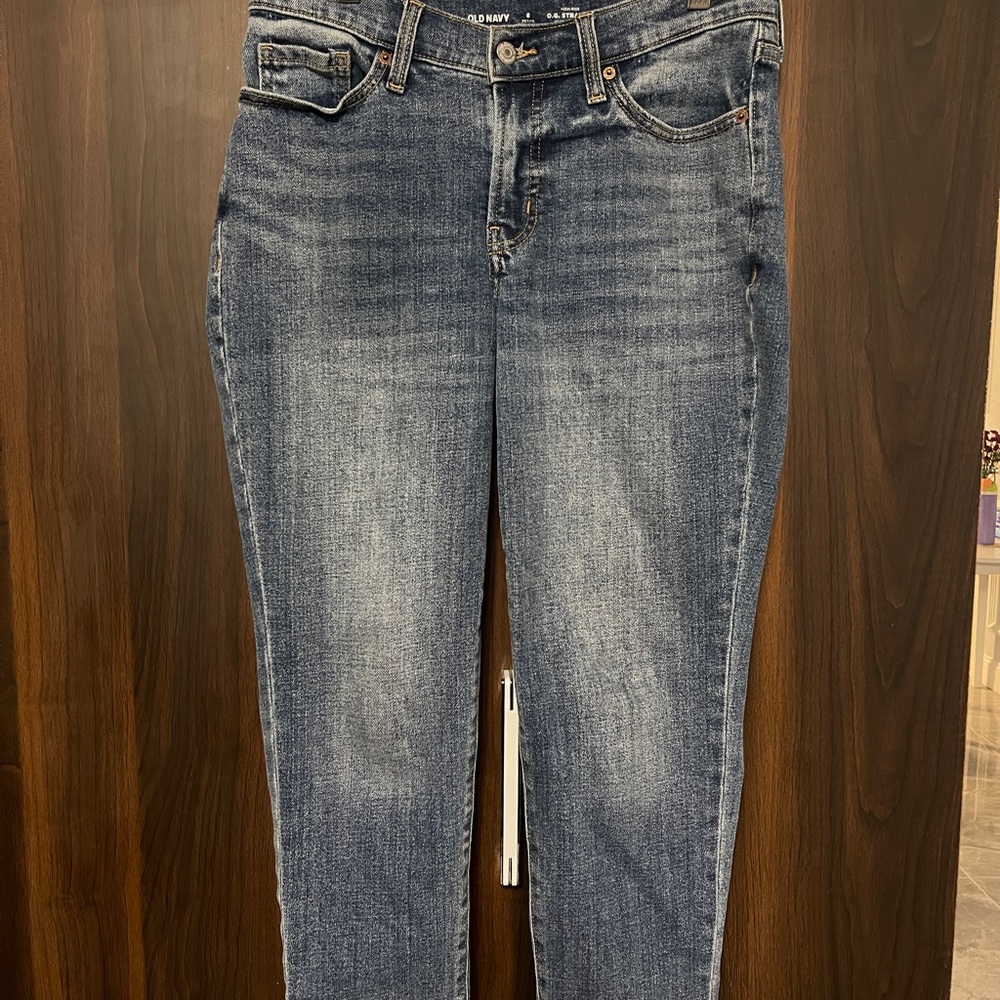 Old Navy Blue Straight Leg Jeans with Classic Style